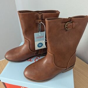 Cat & Jack Girls' Brown Boots